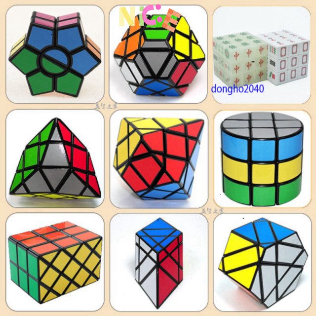 Bộ Sưu Tập Đa Ngon Khối Rubik Carbon 3x3 4x4 5x5 Tam Giác Skewb Square-1 SQ-1 Megaminx