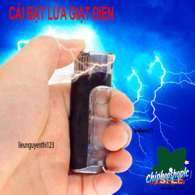 Cú Giật Bút Độc Lạ Bật Lửa Điện Công Cụ Shock Hài Hước