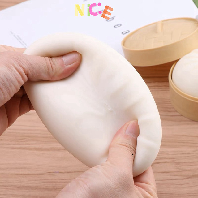 Bánh Bao Squishy Xả Stress Đèn Mềm Bóp Sấy Chân Não