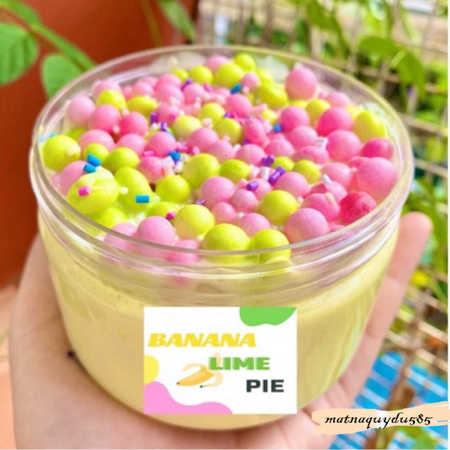 Chất Nhờn Ma Quái Slime Xốp Mấy Màu Banana Lime Pie