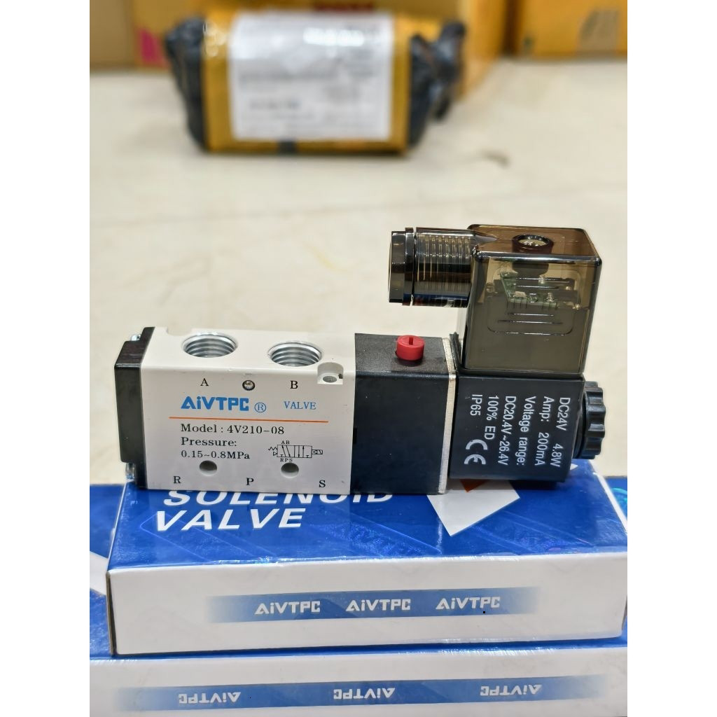 Van điện từ 4v210-08 4v310-10 4v410-15 dùng điều khiển khí nén sửa