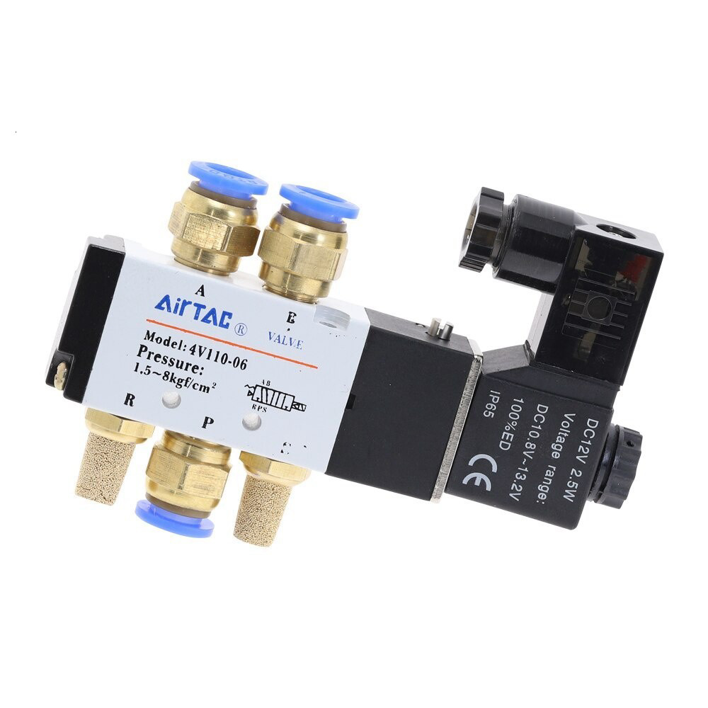Bộ van điện từ 4v110-06  lắp ống 4mm 6mm 8mm-ats ( đã kiểm tra )