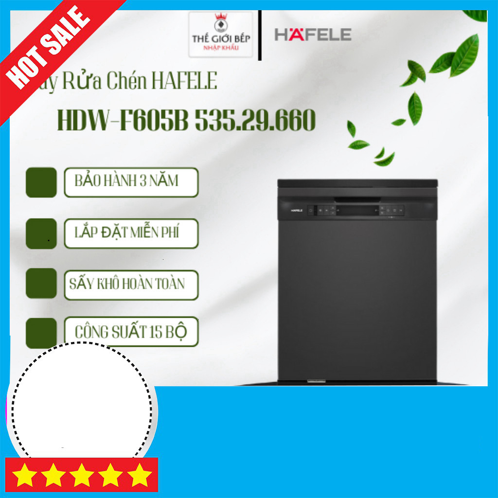 Khuyến mãi Máy rửa chén độc lập Hafele HDW-F605B - rửa sạch, tiết kiệm nước Miễn phí lắp đặt