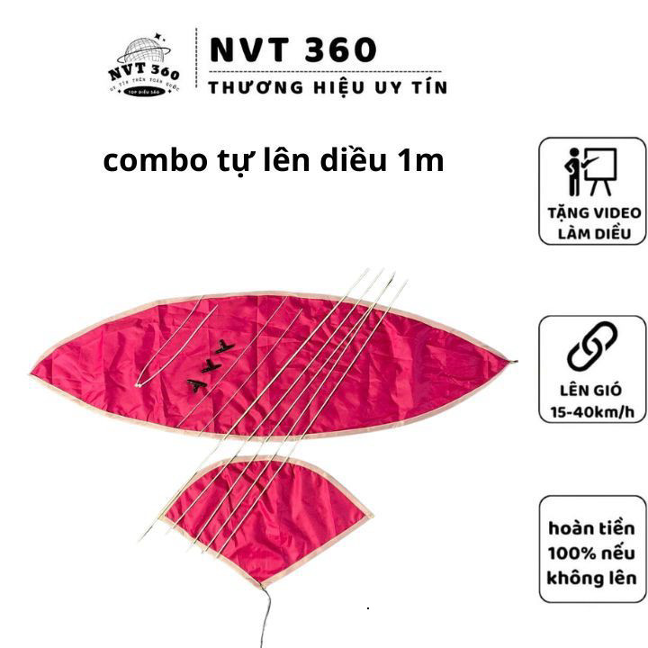combo khung chưa vào pass + áo tự lên diều lắp ghép song vân , đuôi cá , đại trà 1m nvt03