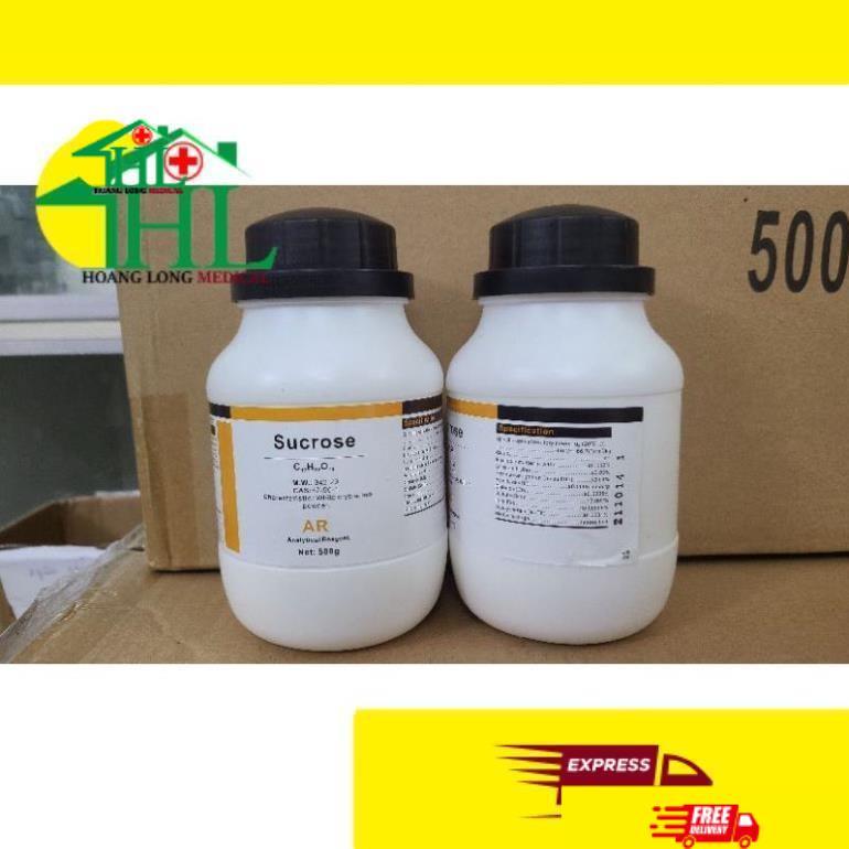 Hóa chất : Đường Sucrose C12H22O11 500g T.Quốc
