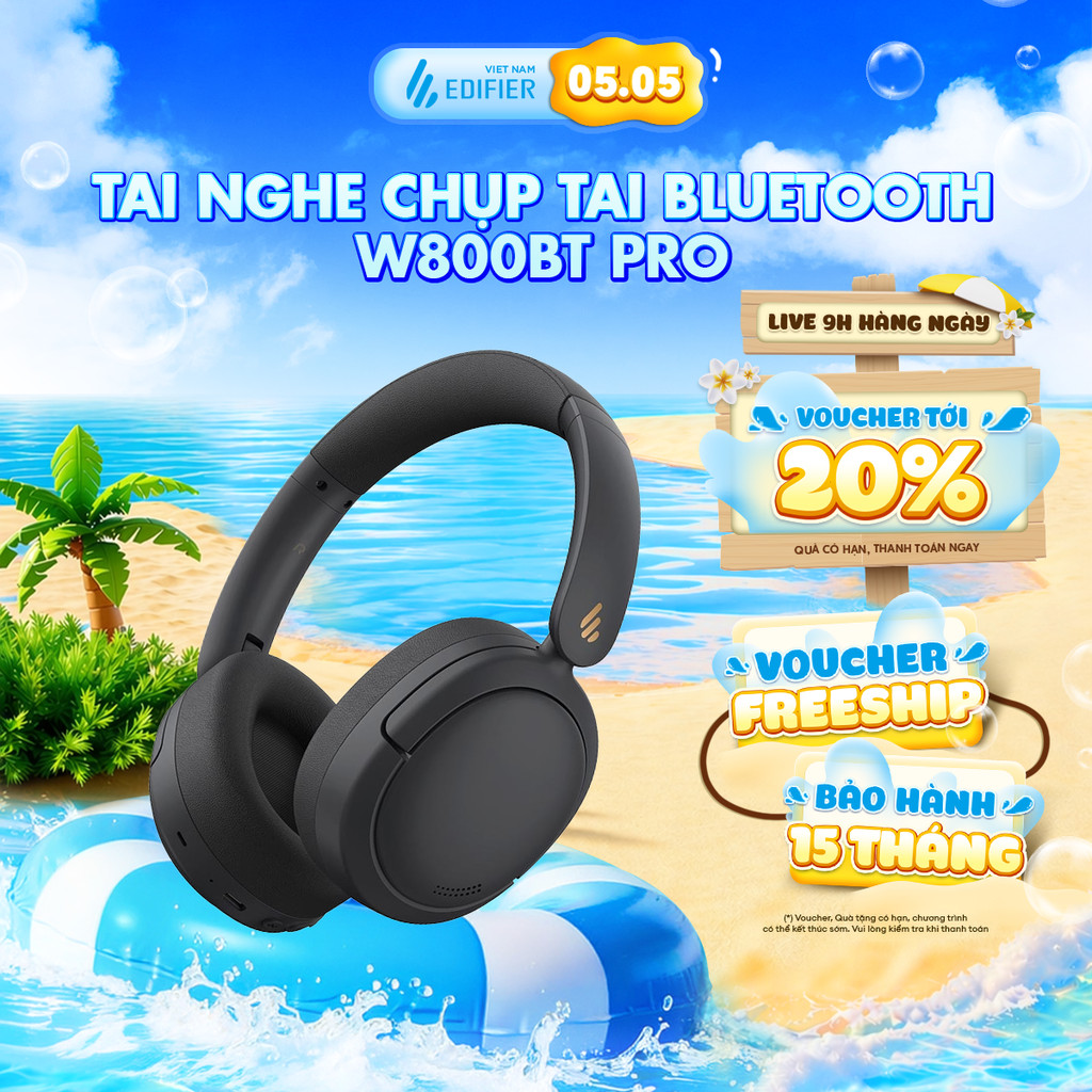 Tai Nghe Bluetooth Chụp Tai EDIFIER W800BT PRO/ATOM MAX | Chống Ồn Chủ Động | Sử Dụng Tới 45H | Bảo Hành 15 Tháng