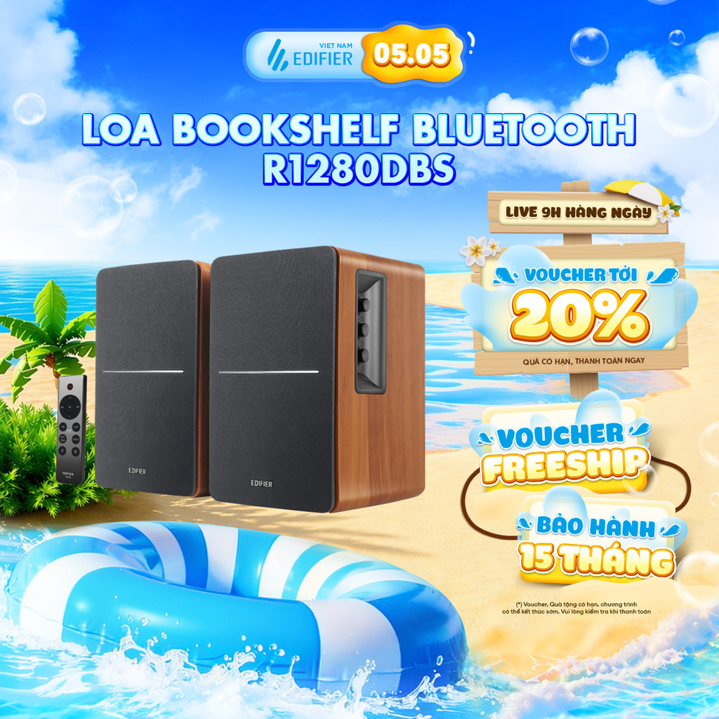 Bộ Loa Bluetooth Để Bàn EDIFIER R1280DBs | Công Suất 42W | Bluetooth 5.1 | Vỏ Gỗ Chống Dội Âm | Bảo Hành 15 Tháng