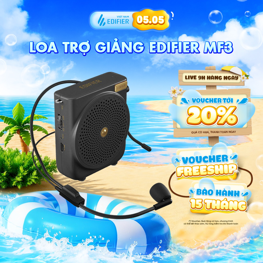 Máy Trợ Giảng Xách Tay EDIFIER MF3 | Công Suất 3W | Thời Gian Sử Dụng Đến 20H | Micro Chống Hú | Bảo Hành 15 Tháng
