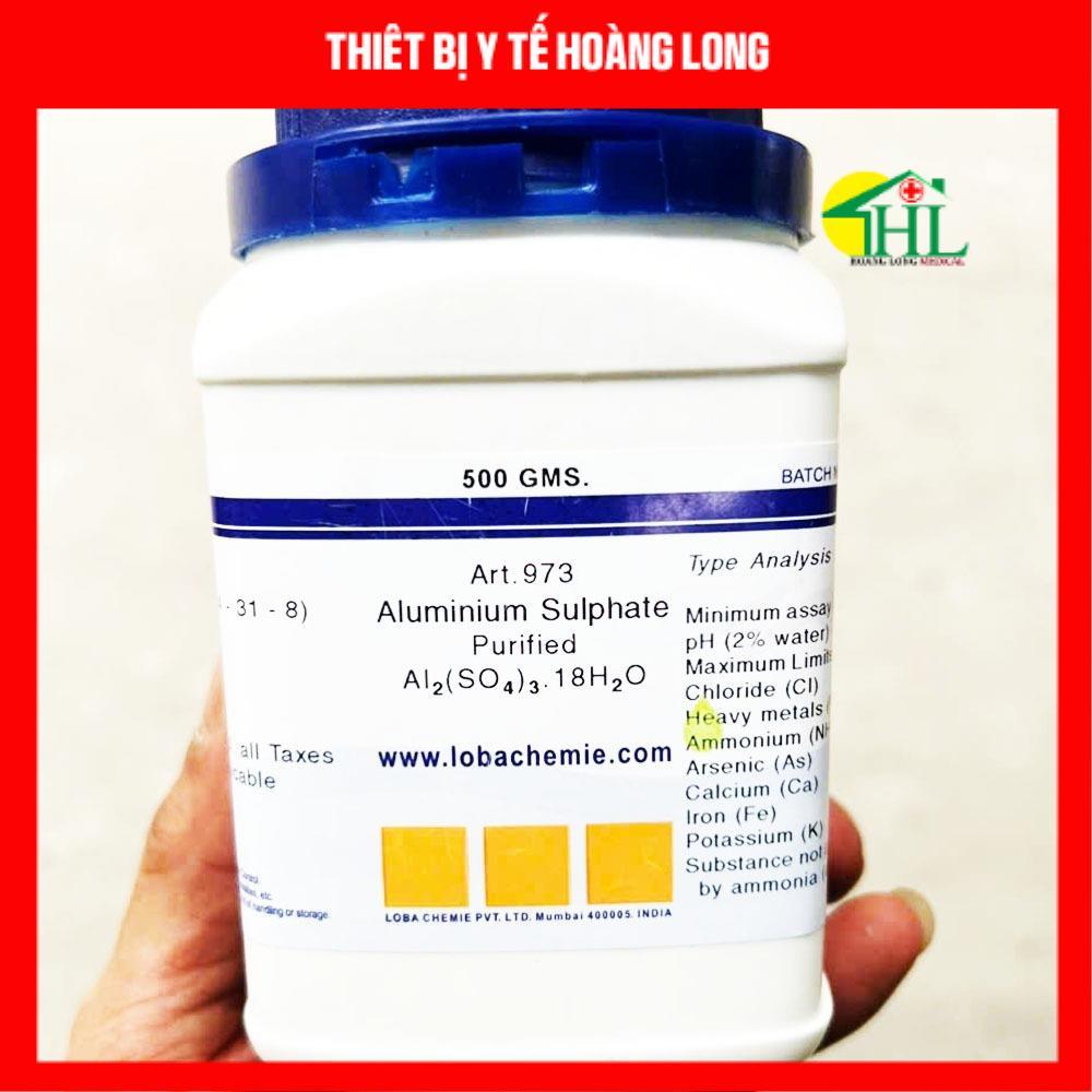 Hóa chất :  Al2(SO4)3 · 18H2O  Aluminium Sulphate Purified Phèn đơn hoá chất thí nghiệm  500g T.Quốc