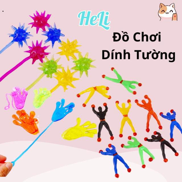 Đồ chơi dính tường cao su vui nhộn combo 5/10 món, quà tặng sinh nhật cho bé