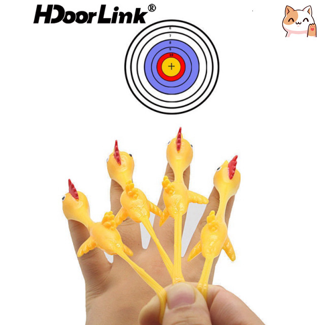 Bộ 5 ná cao su ngón tay HdoorLink co giãn, đồ chơi hình chú gà tây vui nhộn