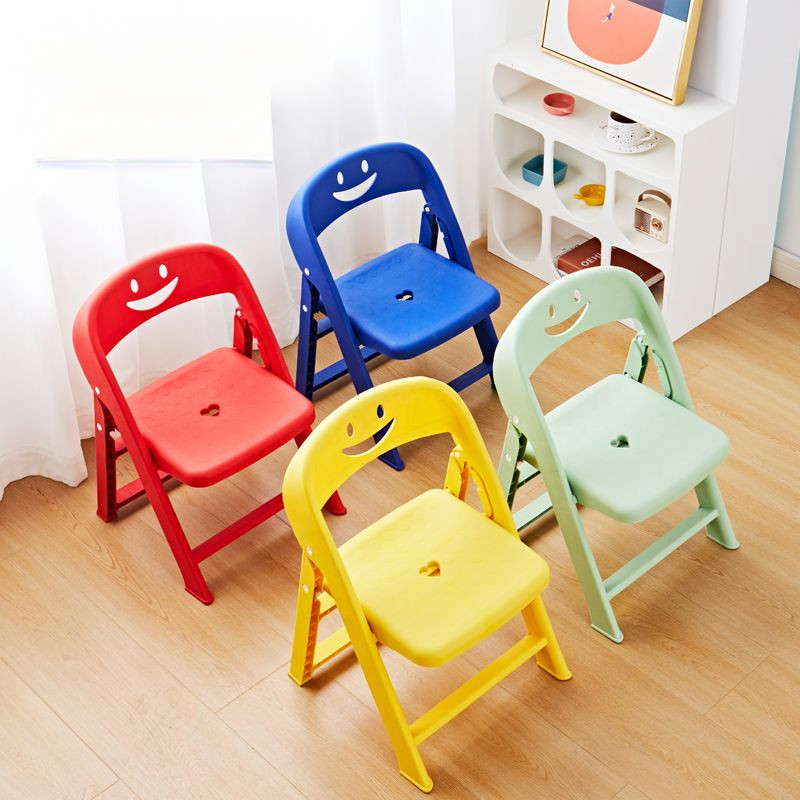 Outdoor picnic thickened children's plastic chair with backrest, household small bench, coffee table