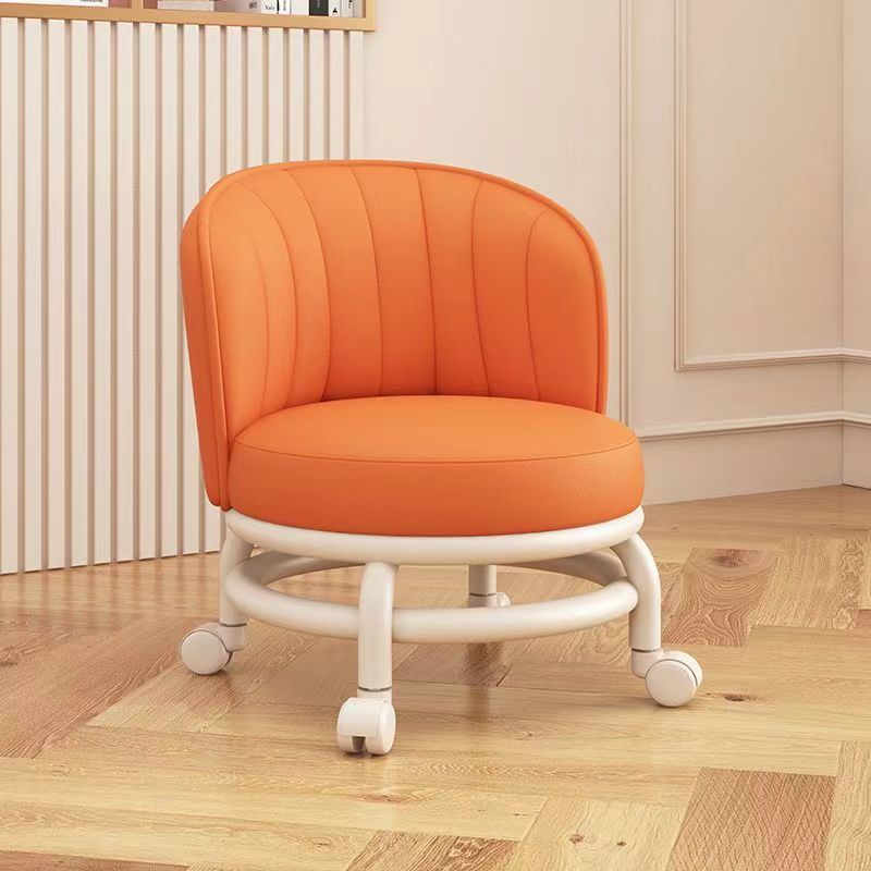 Swivel wheel household small stool, low stool with wheels, child-friendly tool, children's stool wit