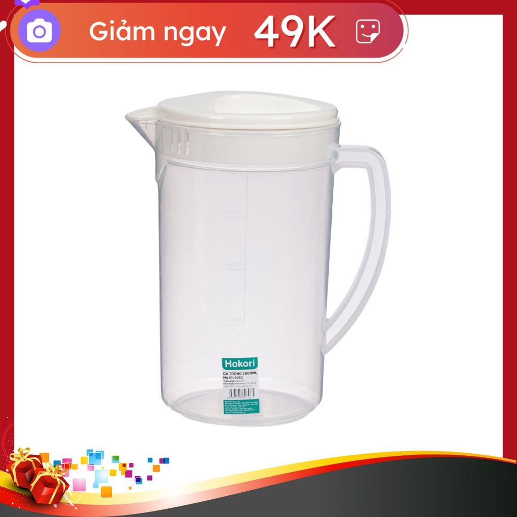 nhựa việt nhật dầy dặn CA TRONG 2500ML HOKORI 6052 NẮP ĐẬY KÍN VIỆT NHẬT 6052 hàng loại 1 bán chạy