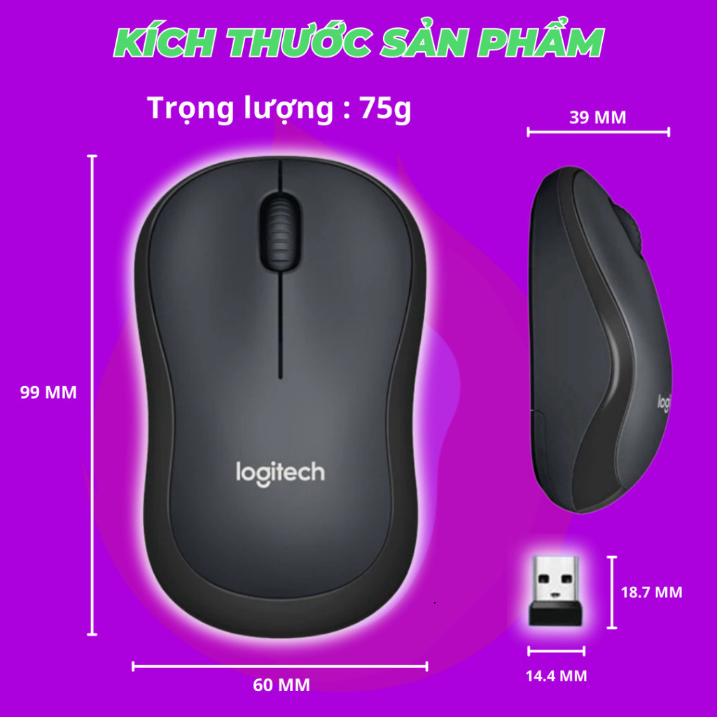 Chuột Không Dây Logitech M220 Silent Bluetooth, Văn Phòng Giảm Tiếng Ồn, Tặng Pin USB | BigBuy360 - bigbuy360.vn