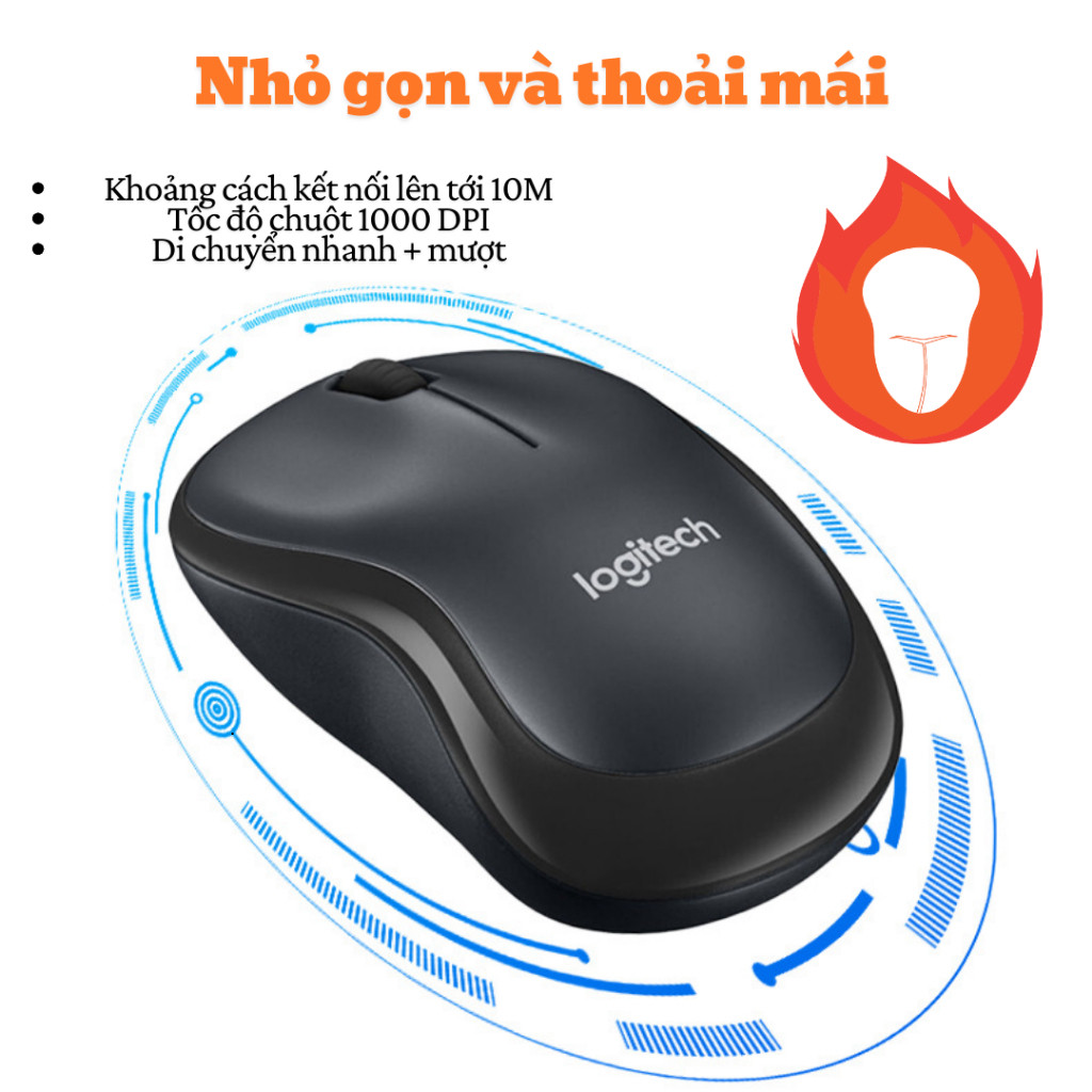 Chuột Không Dây Logitech M220 Silent Bluetooth, Văn Phòng Giảm Tiếng Ồn, Tặng Pin USB | BigBuy360 - bigbuy360.vn