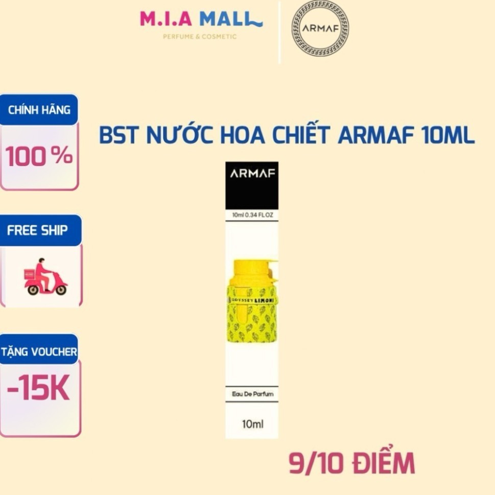 [Mẫu Dùng Thử] BST Nước hoa Club De Nuit Armaf Odyssey Limoni_Mega_Mandarinsky, Dễ Mang Theo 10ml -k
