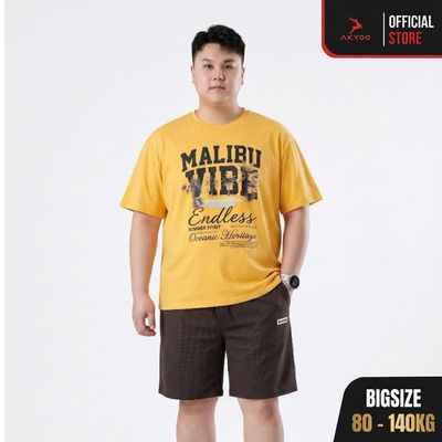 Áo Thun Nam Bigsize 80-140kg AKYOO Cao Cấp, Chất Liệu Cotton Co Giãn, Thoáng Mát, Akyoo Bigsize Nam - AT VANG