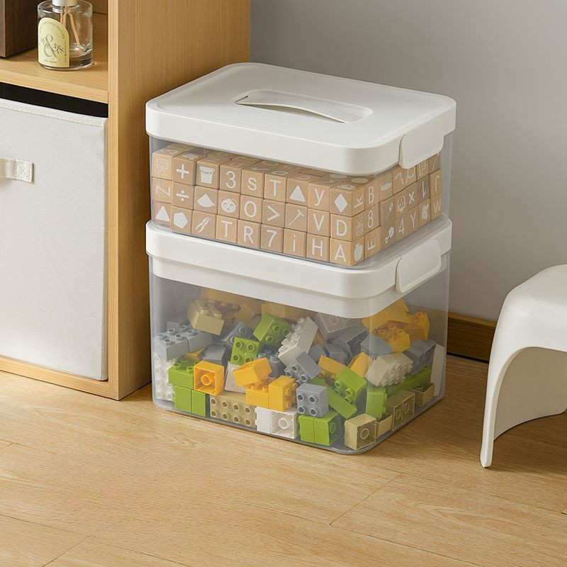 Portable Transparent Large-Capacity Storage Box for Household Sundries, Snacks, Magnetic Storage Box