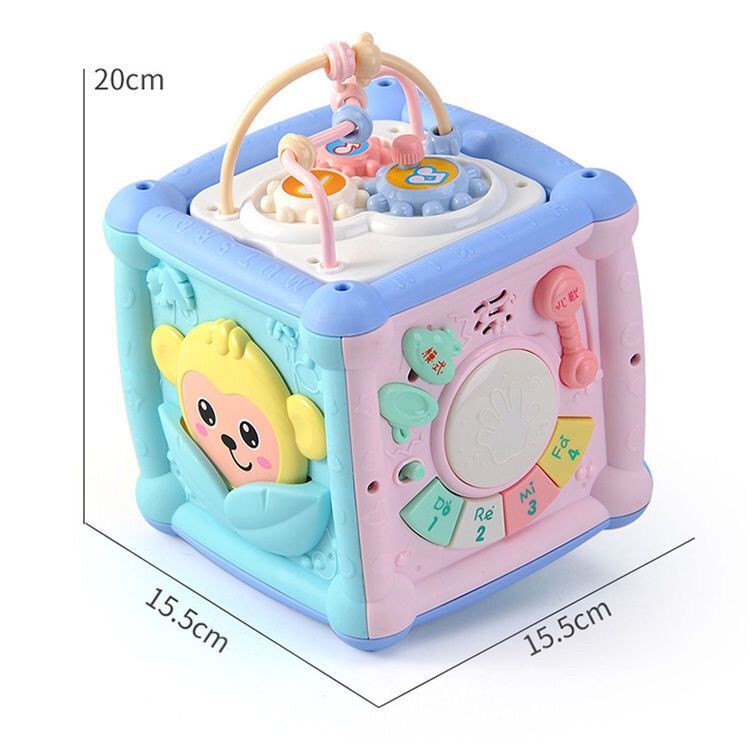 Baby toy hand drum, children's drum, hexagonal educational toy for early childhood music education, 