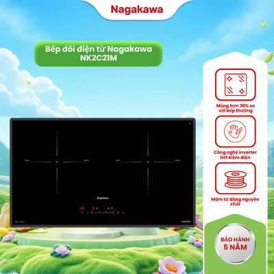 [CHÍNH HÃNG] Bếp điện từ hồng ngoại Nagakawa 3 lò NAG1253M, premium, bảo hành 5 năm