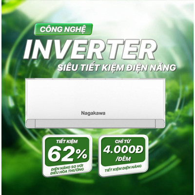 [CHÍNH HÃNG] Điều hòa 1 chiều Nagakawa NIS-C12R2U51 - Inverter tiết kiệm điện