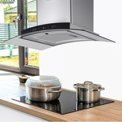 [CHÍNH HÃNG] Máy hút mùi cao cấp Nagakawa NKCH02M70, kiểu dáng kính cong, công suất 80W, khử mùi hiệu quả, bảo hành 5 nă