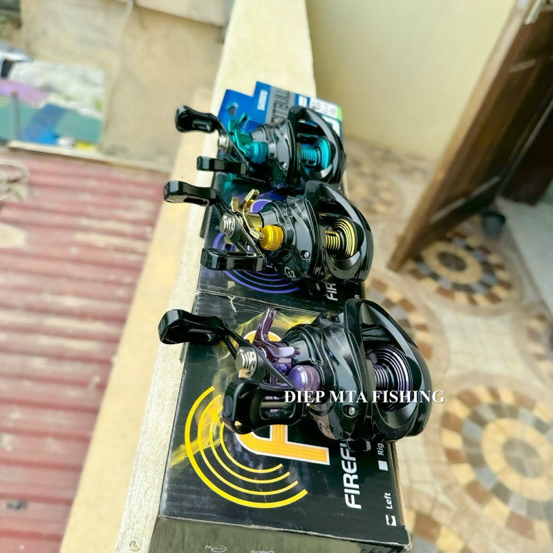 (TẶNG DÙ PITBULL X8 100m+KHOÁ LINK )Máy Câu Cá lure Ngang Rainbow fishing FR200 có 3 màu chuyên lure