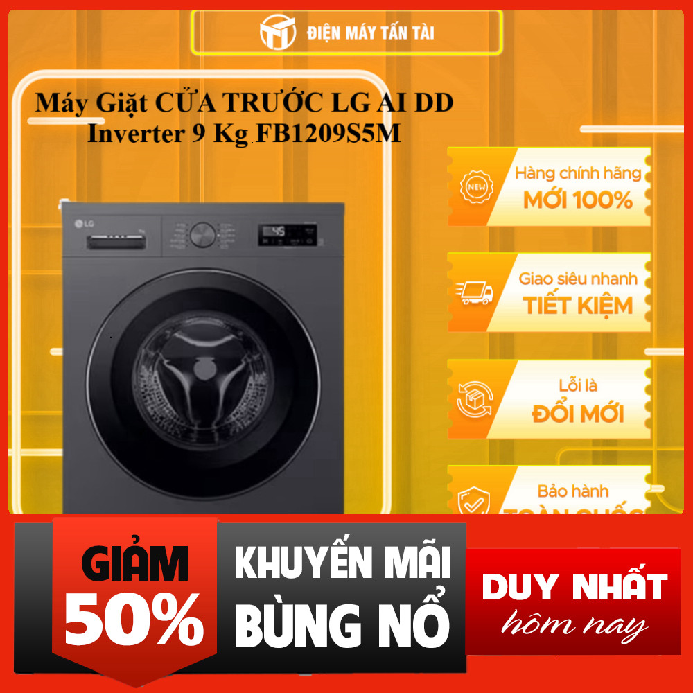 Máy giặt LG lồng ngang AI DD Inverter 9kg FB1209S5M/FB1209S6W1