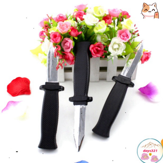 Đồ Chơi Dao Giả Bằng Nhựa 18cm Màu Đen Có Thể Thu Gọn Cho Tiệc Halloween dao thụt giả