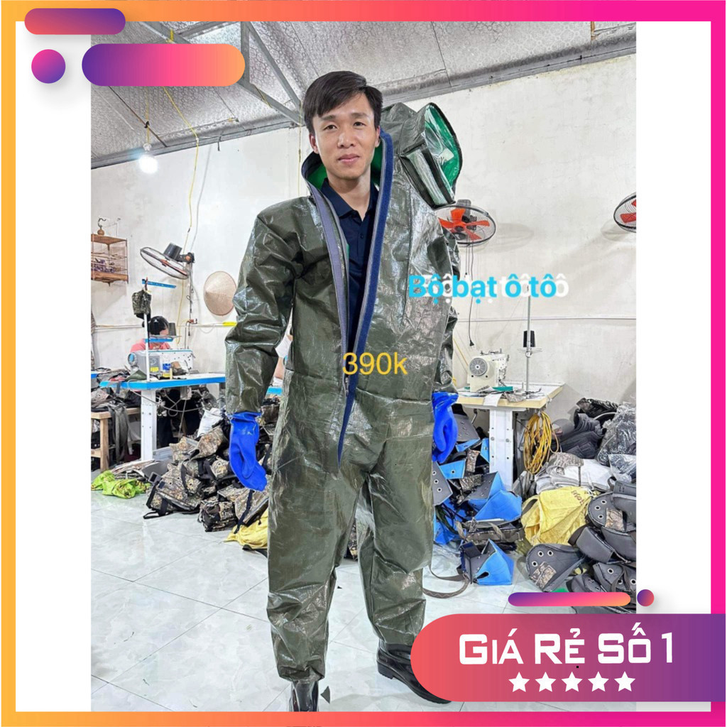 Bộ quần áo bắt ong vải bạt giá rẻ PKĐR - đồ bảo hộ bắt ong siêu bền CC88