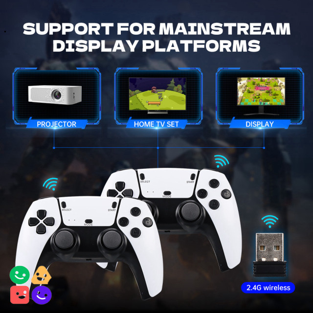 Máy Chơi Game TV Stick M15 4K 128GB, 40000 Trò Chơi Retro, Kèm 2 Tay Cầm Không Dây