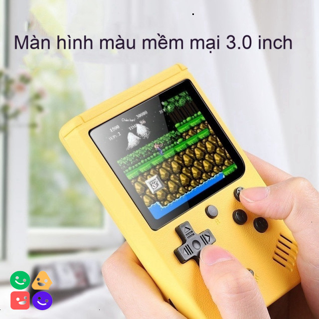 Máy chơi game cầm tay Gameboy SUP 500 in 1, 4 nút bấm, 500 game cổ điển, pin sạc tiện lợi