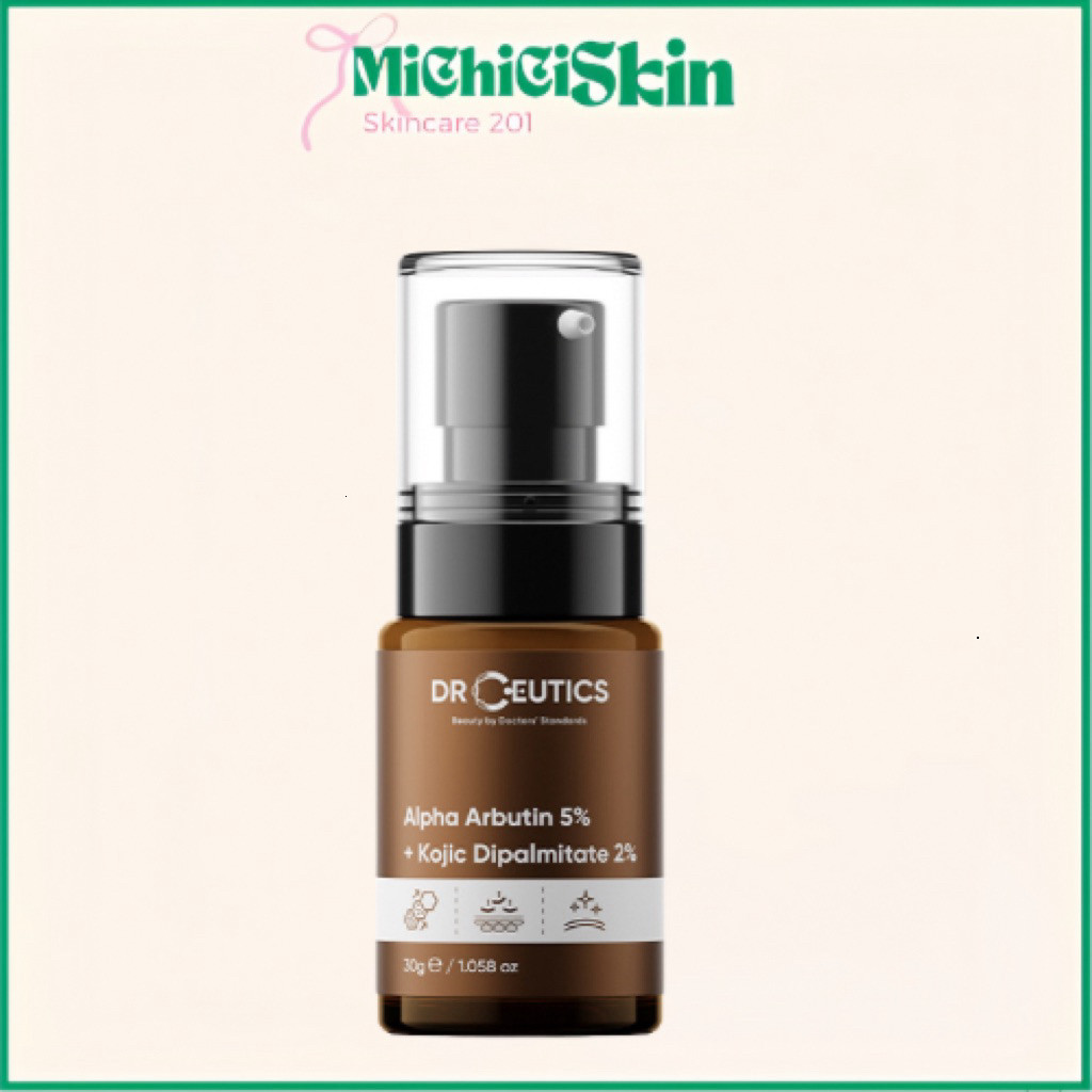 [MICHICI Skin] Dưỡng sáng, mờ thâm sạm nám DrCeutics Alpha Arbutin 5% + Kojic Dipalmitate 2% Serum