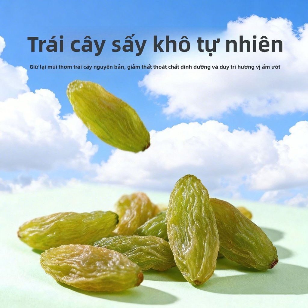 Tứ Xương Đường nho khô1000g/Hộp đồ ăn vặt trái cây sấy khô trắng không hạt cỡ lớn, đặc sản của Turpa