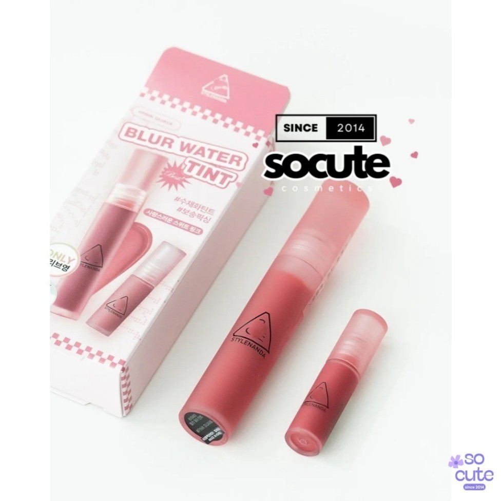 Socutevn - Son Tint 3 Chị Em Blur Water Tint Laydown - Pink Guava - Early Hour