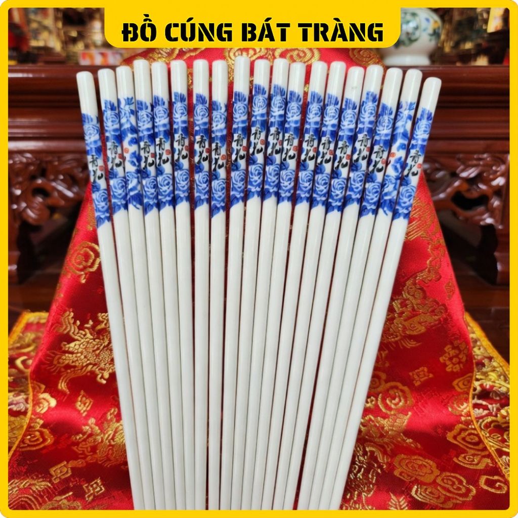 Bộ 10 Đôi Đũa Thờ Cúng Gỗ Tự Nhiên Cao Cấp - Đũa Cúng Gia Tiên, Bàn Thờ Phật - Bàn Thờ Thần Tài