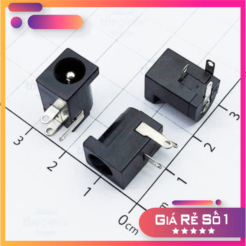 [20 Cái]- DC5525 Đầu Nối Nguồn DC Cái 5525 Hàn PCB Kim 2.5mm Linh Kiện Trường Giang 86