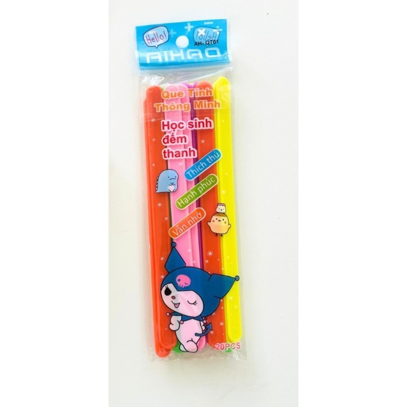 COMBO 40 Que Tính Tập Đếm / Que Đếm Số Nhựa / Que Tính Nhựa Học Toán Đếm Số Aihao Cho Bé Vào Lớp 1 N