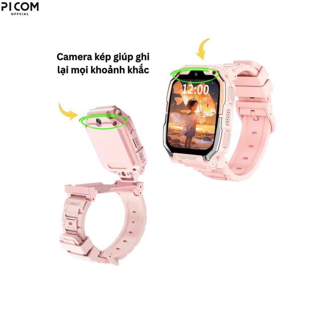 Đồng Hồ Thông Minh Cho Bé Picom P92 Ultra Lắp Sim Nghe Gọi Độc Lập Lướt Web Tích Hợp Camera Kép