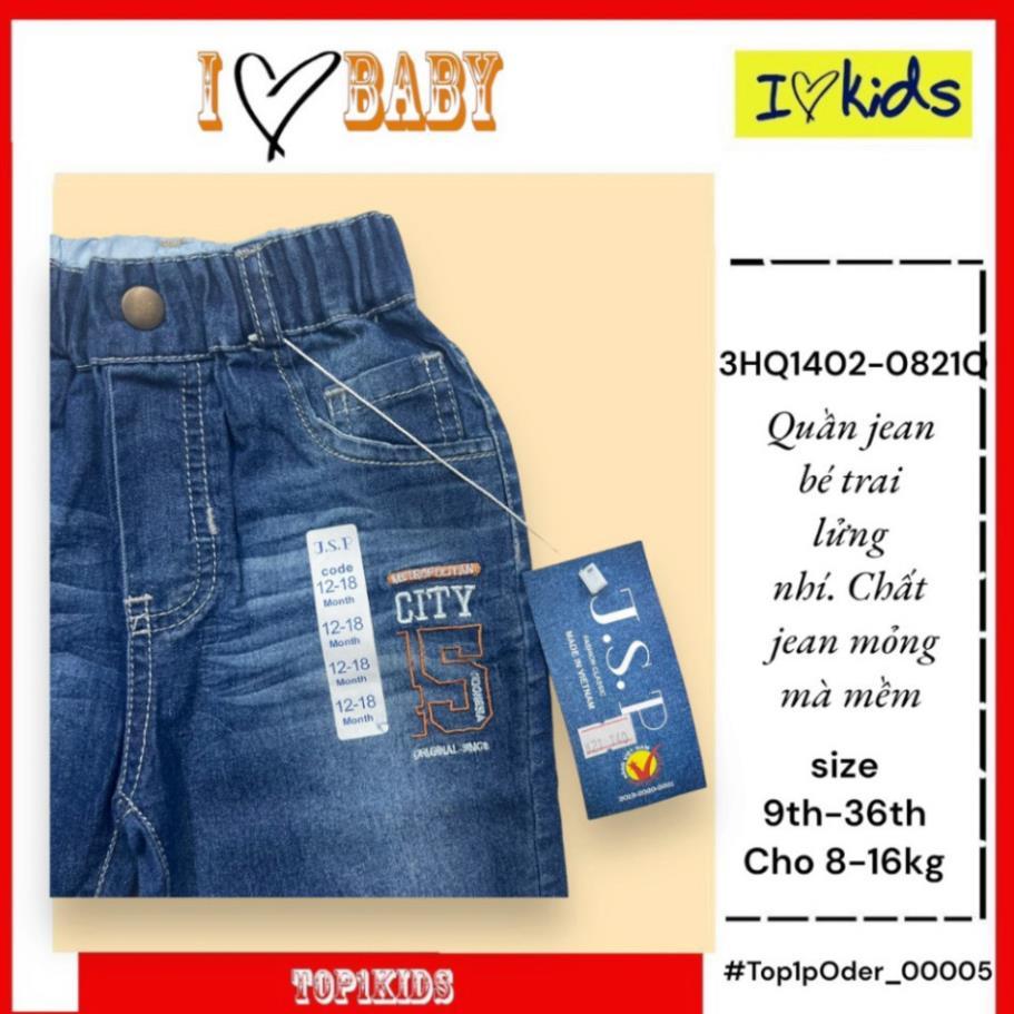 Quần jean bé trai, lửng, size 8-20kg chất jean mỏng mềm tạo cảm giác hạnh phúc khi mặc, 9kids _3HQ14