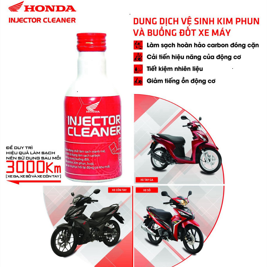 Dung Dịch Vệ Sinh Kim Phun Honda – Injector Cleaner Xe Máy FI 60ml Chính Hãng