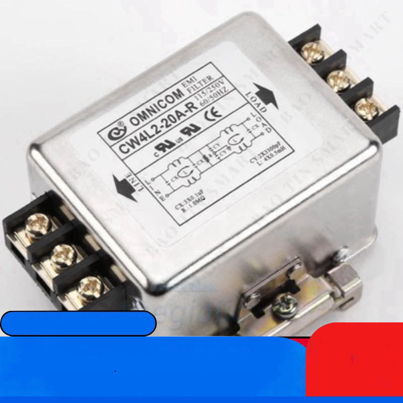 CW4L2-20A-R Bộ Lọc Nguồn 1 Pha 20A 115/250V Gắn Ray Linh Kiện IC2