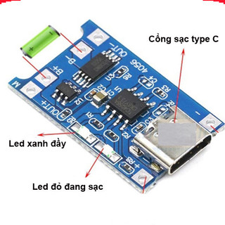 [Deal tốt] Mạch Sạc Pin TP4056 - Cổng Micro B/Type C, Có/Không IC Bảo Vệ, Điện Áp 4.5/5.5V