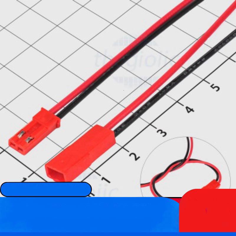 [5 Cái]- Cặp Dây JST 2 Chân Đực-Cái Dài 20cm Dùng Cho Pin RC Linh Kiện IC2