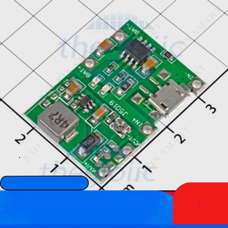 [2 Cái]- J5019 Mạch Tăng Áp Kèm Sạc Pin 18650 1S Linh Kiện IC2