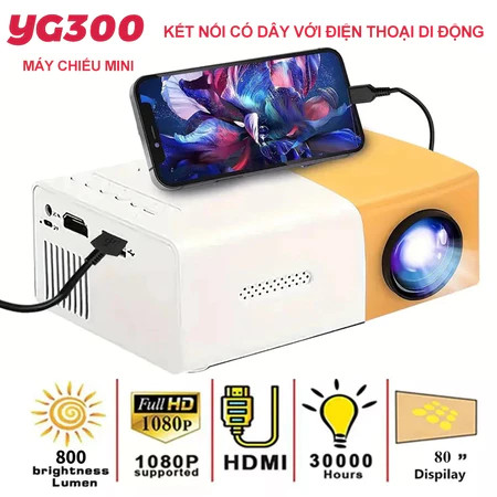 Máy chiếu YG300-4K - Máy chiếu mini di động hạng rạp gia đình - Việt Nam - Bảo hành 5 năm