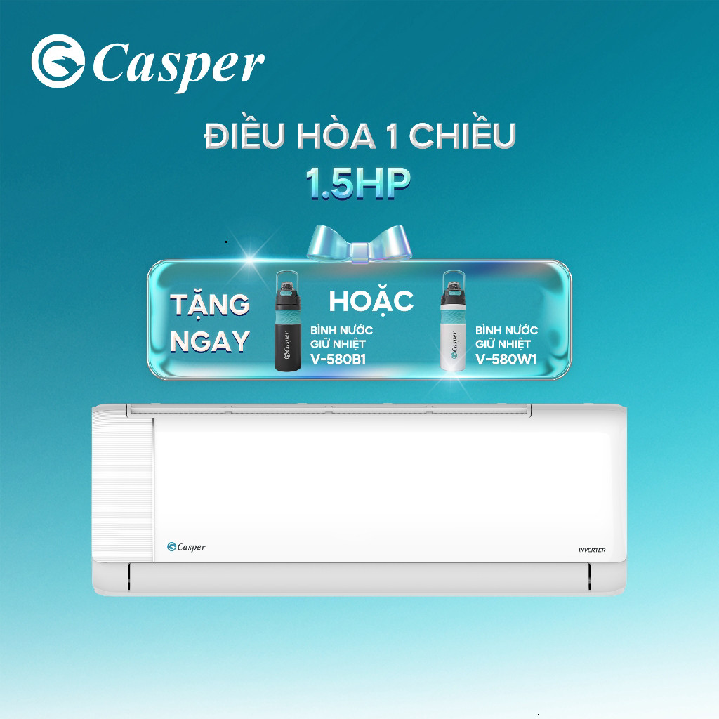 (Miễn Phí giao hàng) [TẶNG BÌNH GIỮ NHIỆT] Máy lạnh/ Điều hòa Casper Inverter ProAir 1.5HP JC-12IU36