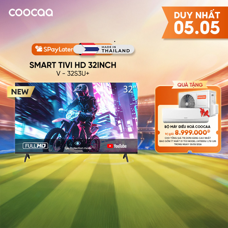 (Miễn Phí giao hàng) Smart TV HD Coocaa 32 Inch Wifi - Model 32S3U+