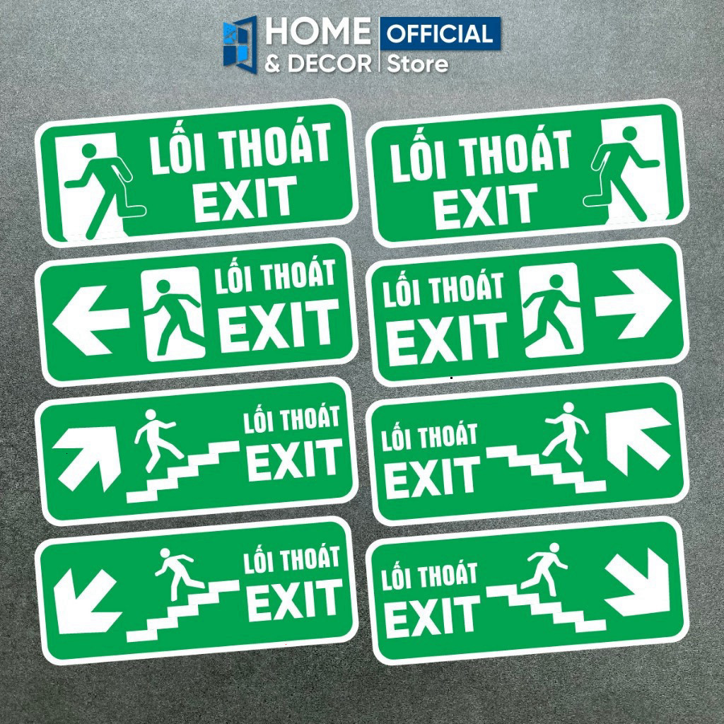Biển Lối Thoát EXIT, Bảng Lối Thoát Hiểm, Biển Chú Ý Lối Thoát Hiểm, Biển Cảnh Báo Lối Thoát EXIT